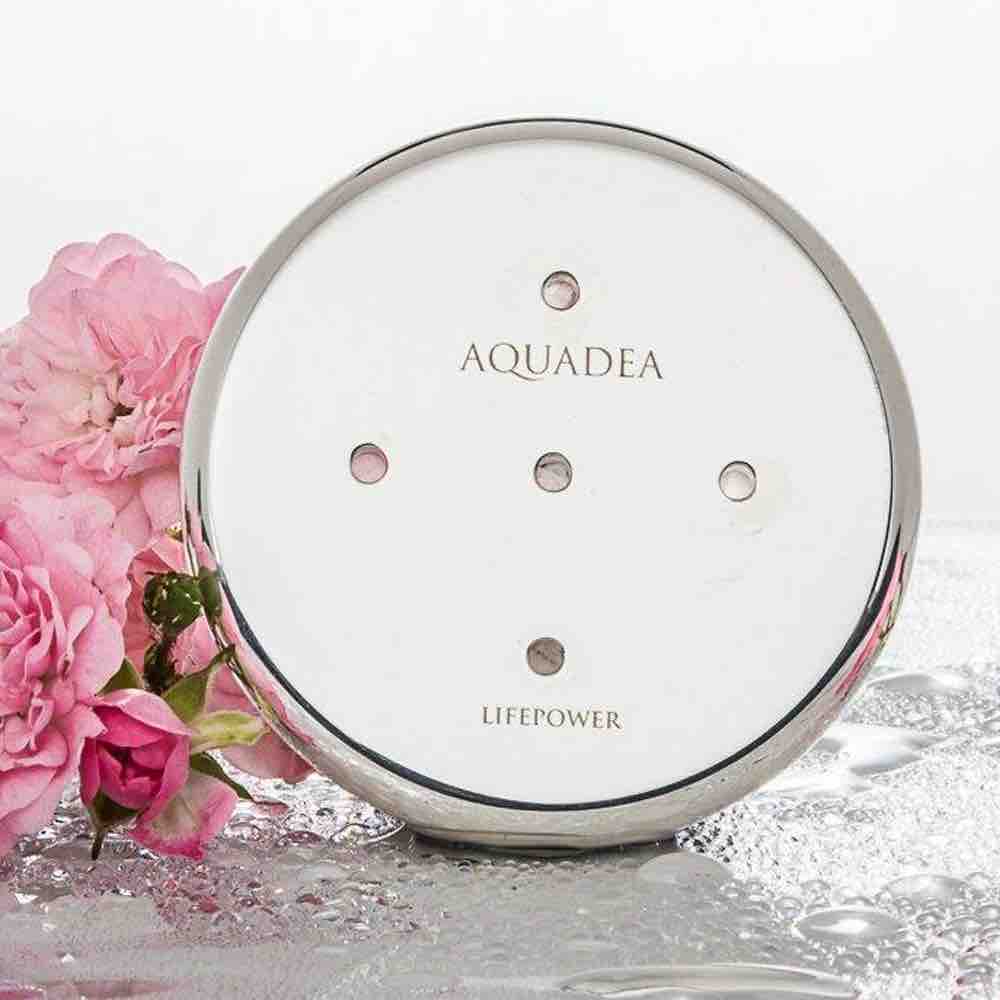 Aquadea Kristall Wirbeldusche Life Power "Kleine Rose 5" | Titan-Feinsilber Image