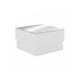 Table basse carrée Verre Miroir/Bois Blanc - typar - l 60 x l 60 x h 35 cm - Blanc