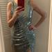 Zara Dresses | Nwt Zara Sequin Dress, Sz Xl But Feels Smaller | Color: Green/Silver | Size: Xl