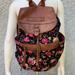 American Eagle Outfitters Bags | American Eagle Aeo Floral Woven Boho Backpack | Color: Black/Pink | Size: Os