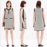 Madewell Dresses | Madewell Tweed Weave Shift Dress Black White Size 2 | Color: Black/White | Size: 2