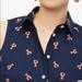 J. Crew Tops | J. Crew Lobstah Button-Up Sleeveless Lobster Shirt Worn Once - Euc | Color: Blue | Size: M