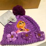 Disney Accessories | Disney Princess Rapunzel Bennie Pompom Size 7-10 Years Old | Color: Purple | Size: 7-10 Years Old