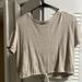 American Eagle Outfitters Tops | American Eagle Crop Top | Color: Tan | Size: S