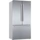 Bosch KFF96PIEP Serie 8 Freestanding French Door Fridge Freezer with HomeConnect, No Frost, XXL Capacity, Ice&Water Dispenser, Silver