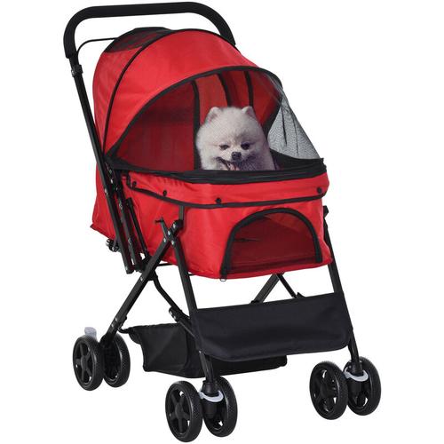 Pawhut - Hundebuggy Hundewagen Buggy für kleine Hunde und Katzen Haustierwagen Pet Stroller