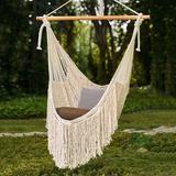 Dakota Fields Margery Chair Hammock Cotton in Brown | 55 H x 39 W x 55 D in | Wayfair FF160028F9714B3685DC878A8143D965