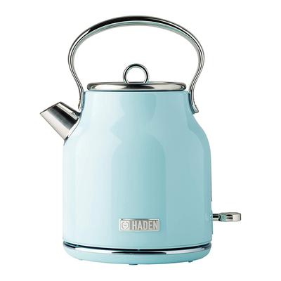 Haden Heritage 1.7 Liter Stainless Steel Body Retro Electric Kettle, Turquoise - 69.6