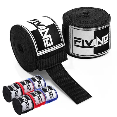 FIVING 1 Pair Cotton Kick Boxing Wraps Bandage Men Sanda Taekwondo Muay Thai Guantes De Boxeo MMA