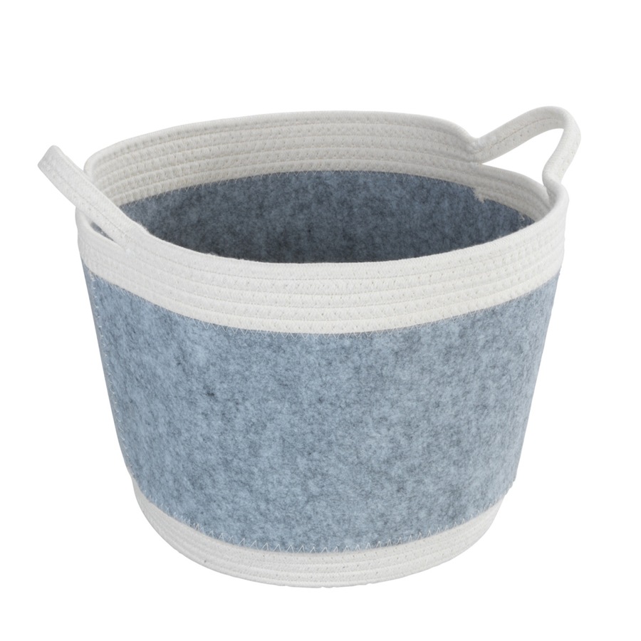 WENKO – Filz Aufbewahrungskorb Bea L Hellgrau Körbe & Aufbewahrung