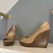 Jessica Simpson Shoes | Jessica Simpson Shoes Wedges With Light Inside Marks From Moving Size 7.5 | Color: Brown/Tan | Size: 7.5