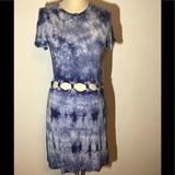 American Eagle Outfitters Dresses | American Eagle Tye-Dye Short Sleeve Dress | Color: Blue/White | Size: S