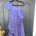 Free People Dresses | Free People Periwinkle Blue Off-Shoulder Ruffle Summer Dress - Size Petite Small | Color: Blue | Size: Sp