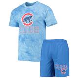 Men's Concepts Sport Royal Chicago Cubs Billboard T-Shirt & Shorts Sleep Set