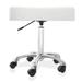 Inbox Zero Gulran Height Adjustable Rolling Stool Metal/Fabric in Gray | 29 H x 21 W x 13.5 D in | Wayfair D2CED04552B1458BA6EA1FC120129F40