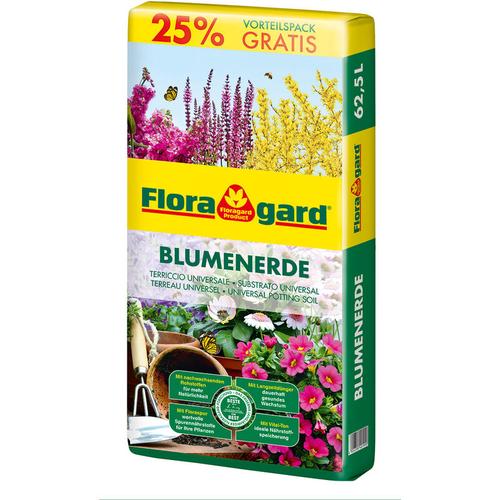 Blumenerde Universalerde zum Topfen und Umtopfen Substrat mit Guano (1 x 62,5L) - Floragard