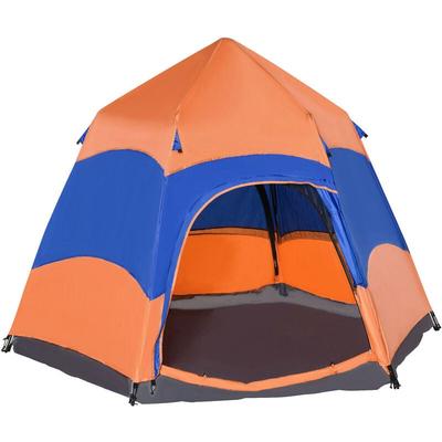 Outsunny - 4 Person Pop Up Tent Camping Festival Hiking Shelter Family Portable