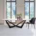 DAVEE Dining Table with Ceramic White Table Top - 94.47'' x 47.24'' x 29.53''