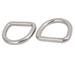 25mmx22mmx5mm 304 Stainless Steel Thickening Welded D Ring Silver Tone 2pcs - Silver Tone