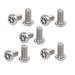 M6x12mm 304 Stainless Steel Button Head Torx Security Tamper Proof Screws 10pcs - Silver Tone