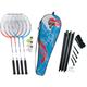 TALBOT/TORRO Badmintonset Talbot Torro Premium Badminton-Set 4-Fighter, hochwertiges Komplettset mit, Größe - in Blau