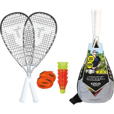 TALBOT/TORRO Talbot-Torro Speed-Badminton Premium-Set Speed 7700, 2 kraftvolle Graphit-Composite Rac, Größe - in Grau