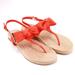 Tory Burch Shoes | Nib Tory Burch Bowtie Penny Sandal In Poppy Red 7.5, 8 | Color: Red | Size: Various