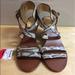 Coach Shoes | Coach Snake Skin Sandals | Color: Brown/Cream | Size: 8.5