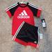Adidas Matching Sets | Infant 12m Adidas 2 Piece Set | Color: Black/Red | Size: 12mb