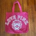 Pink Victoria's Secret Bags | 18x17x2” Victoria’s Secret Pink Canvas Tote Like New | Color: Pink | Size: 18x17”