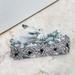 Anthropologie Jewelry | Anthropologie Gray Floral Fabric Rhinestone Choker Or Bracelet Last One! | Color: Gray/White | Size: Os