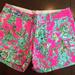 Lilly Pulitzer Shorts | Euc Lilly Pulitzer Pop Pink Southern Charm Callahan Shorts Size 2 | Color: Blue/Pink | Size: 2