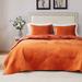 Riviera Velvet Quilt And Pillow Sham Set by Greenland Home Fashions in Spice (Size 3PC FULL/QU)
