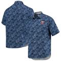 Men's Tommy Bahama Navy Minnesota Twins Jungle Shade Silk Camp Button-Up Shirt