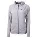 Women's Cutter & Buck Silver Montana State Bobcats Adapt Eco Knit Full-Zip Jacket