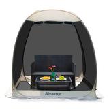 EighteenTek Fiberglass Patio Gazebo Pop Up w/ Screen Room Tents Plastic/Soft-top in Brown | 78 H x 72 W x 72 D in | Wayfair 9020E4-WFT