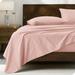 Bare Home Organic 100% Cotton Percale Sheet Set Cotton Percale in Pink | Split King | Wayfair 840105719007