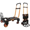 Brixo - Chariot diable 136 kg pliable 2en1 Chariot professionnel à roues Haute Qualité - orange