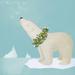 The Holiday Aisle® Holiday Polar Bear - Wrapped Canvas Painting Canvas | 12 H x 12 W x 1.25 D in | Wayfair 41C15645DC2E438C9A8948451B579F1B