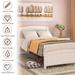 Modern Simple Style Twin Size Solid Pine Wood Platform Bed with Headboard & Footboard