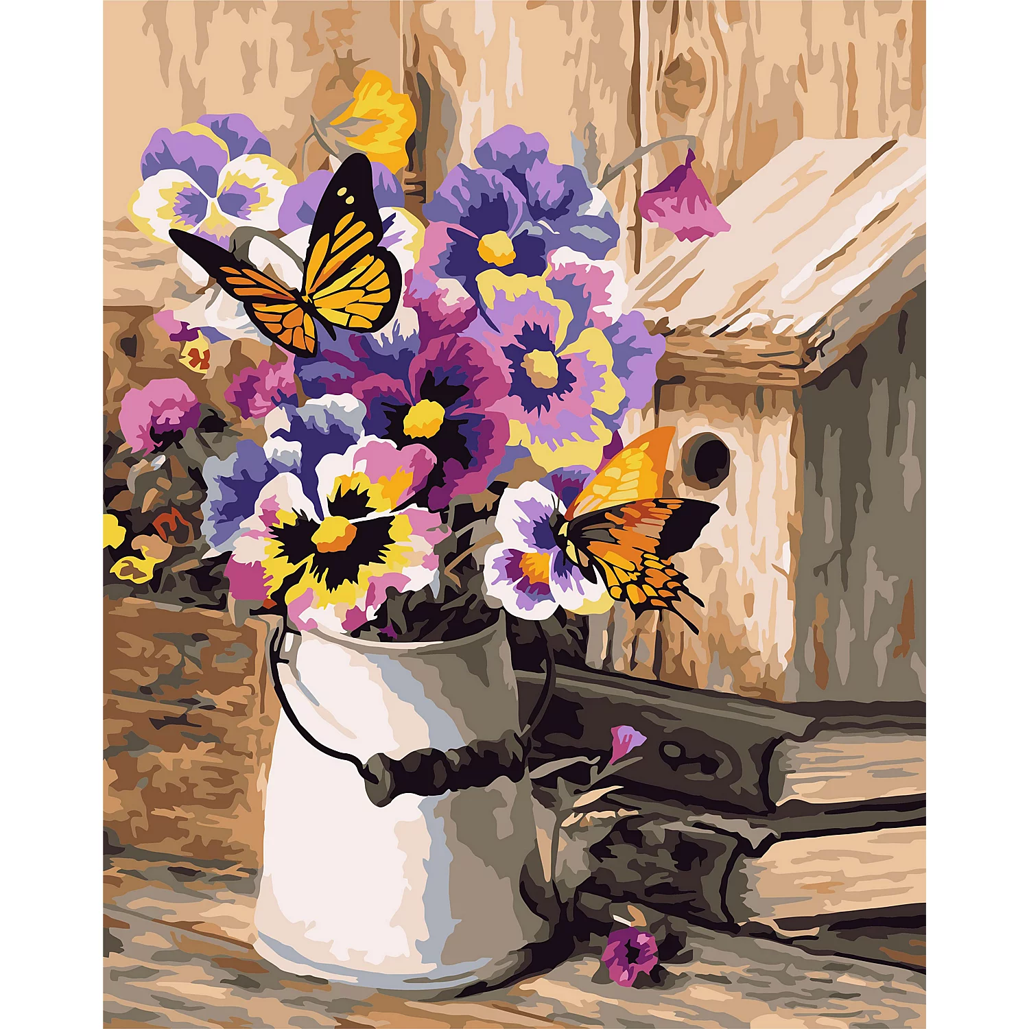 Malen nach Zahlen auf Leinwand Blumenstrauß, 40 x 50 cm Image