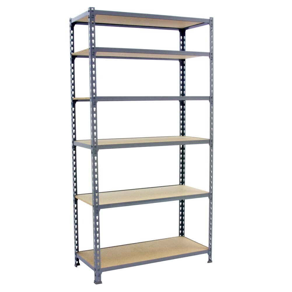 PROREGAL Schwerlastregal Giant Muli | HxBxT 250x100x40cm | Fachlast 150kg | Grau | Stecksystem Lagerregal Regalsystem Steckregal Image