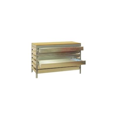 Proregal Werkbank Buffalo mit Schubfächern | HxBxT 84x150x76cm | Traglast 600kg | Grau Image