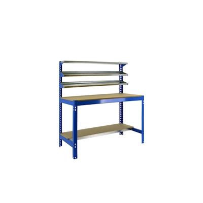 Proregal Werkbank Buffalo mit Frontablage | HxBxT 84x150x76cm | Traglast 600kg | Blau Image