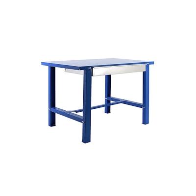 Proregal Werkbank Buffalo Metal mit Schublade | HxBxT 83x180x73cm | Traglast 600kg | Blau Image