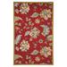 Gray 33 x 0.2362 in Area Rug - Safavieh Chelsea Floral Handmade Tufted Wool Area Rug in Red/Blue/Orange Wool | 33 W x 0.2362 D in | Wayfair