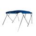 SereneLife 4 Bow Bimini Top - 2 Straps & 2 Rear Support Poles w/ Marine-Grade 600D Polyester Canvas (Gray) Fabric in Blue | Wayfair SLBT4RB619