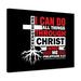 Trinx Strengthens Me Red Cross Philippians 4:13 Christian Wall Art Bible Verse Print Ready To Hang Canvas in Black/Red/White | Wayfair