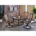 Canora Grey Alejadro Sling 4 - Person Seating Group in Brown | Outdoor Furniture | Wayfair C0CAC8D49B7B4B57A1EACE3A1A98EEA1