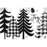 The Holiday Aisle® Woodland Christmas VII Black Plaid by Pela Studio - Wrapped Canvas Graphic Art Canvas | 8 H x 12 W x 1.25 D in | Wayfair